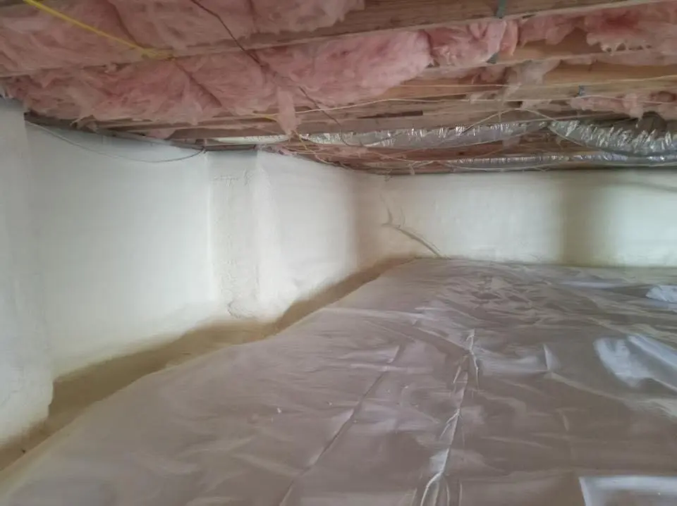 Crawl space encapsulation with closed-cell spray foam for Attic Insulation in Battle Ground